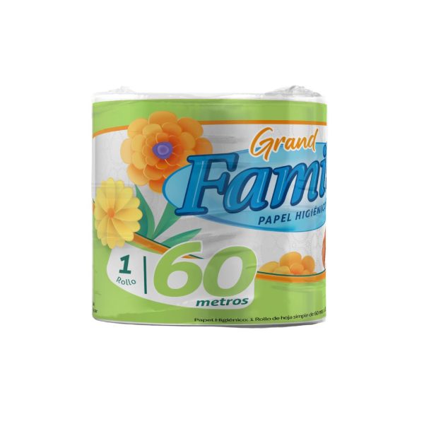 Papel higiénico Grand Family x1 – 60 mts. c/u.