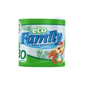 Papel higiénico Eco Family x1- 30 mts. c/u.